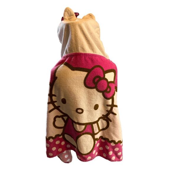 Hello Kitty Baby Towel with Hood Towel Wrap 46 x 23 Bath Towel Multicolored OS - Picture 2 of 12